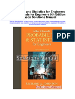 Probability and Statistics For Engineers and Scientists For Engineers 9th Edition Johnson Solutions Manual