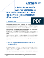 Amfori BSCI - Términos de Implementación (Productores)