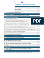 OSCE Checklist Breast Lump History Taking