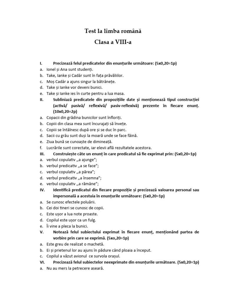 EXAMEN LIMBA ROMANA visual data 6