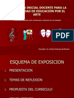 Formación Inicial Docente para La Especialidad de Educación Por El Arte