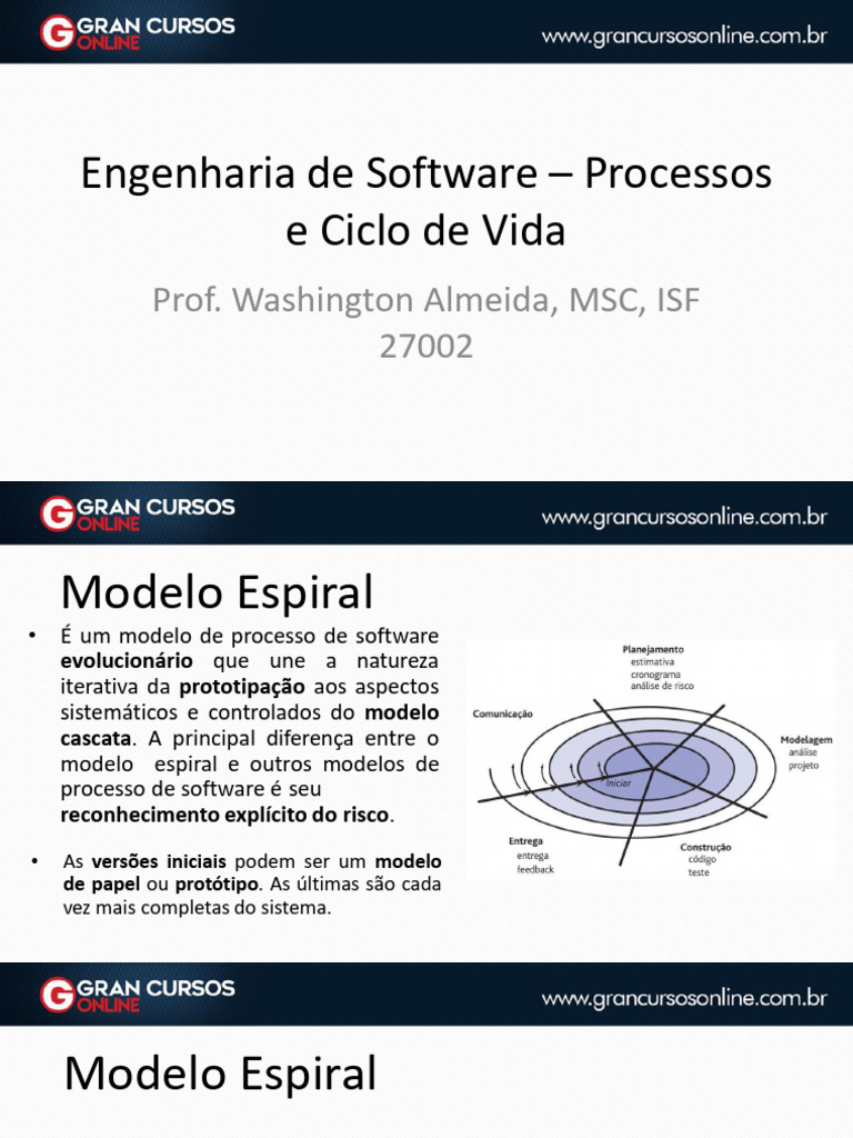 Modelos de Processos em Engenharia de Software | PDF | Engenharia de ...