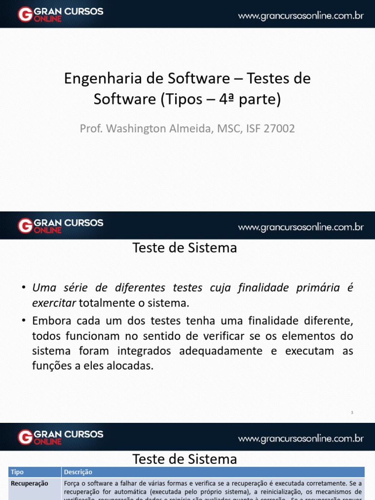 Tipos de Testes de Software e Estratégias | PDF | Computadores