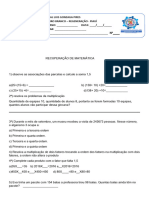 Recuperação de Matemática