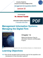 IS Strategy, Management & Acquisition (IS207) : Dr. Ahmed Tealeb
