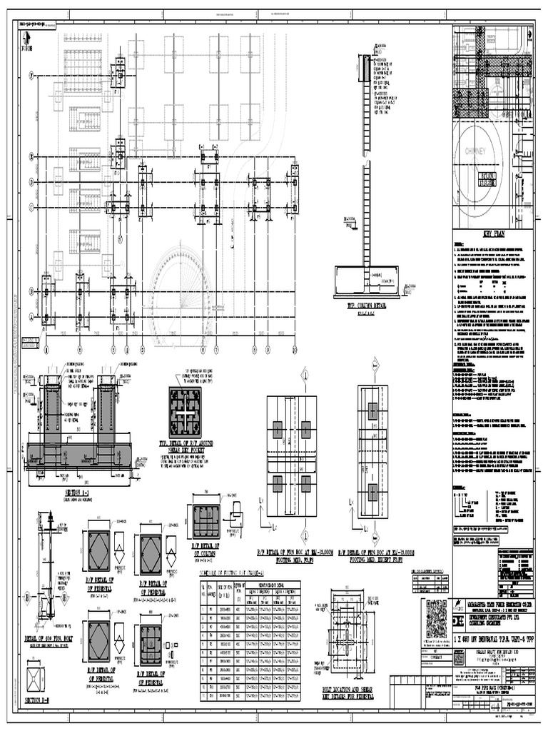 PE-DG-415-675-C032-R0c-FGD PIPE RACK-GA AND RC DETAIL OF FDN & PEDESTAL ...