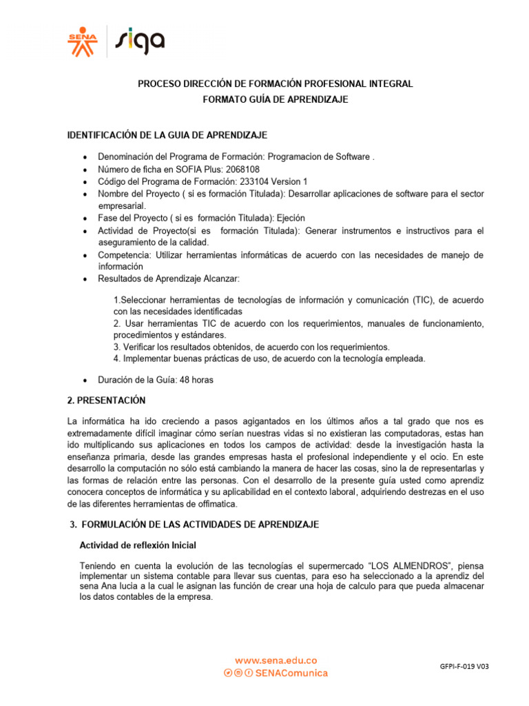 Gfpi-F-019 Guia de Aprendizaje - Tics | PDF | Software | Software de la ...