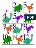 Dino Calendar Pieces