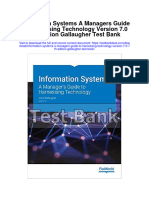 Information Systems A Managers Guide To Harnessing Technology Version 7 0 7th Edition Gallaugher Test Bank