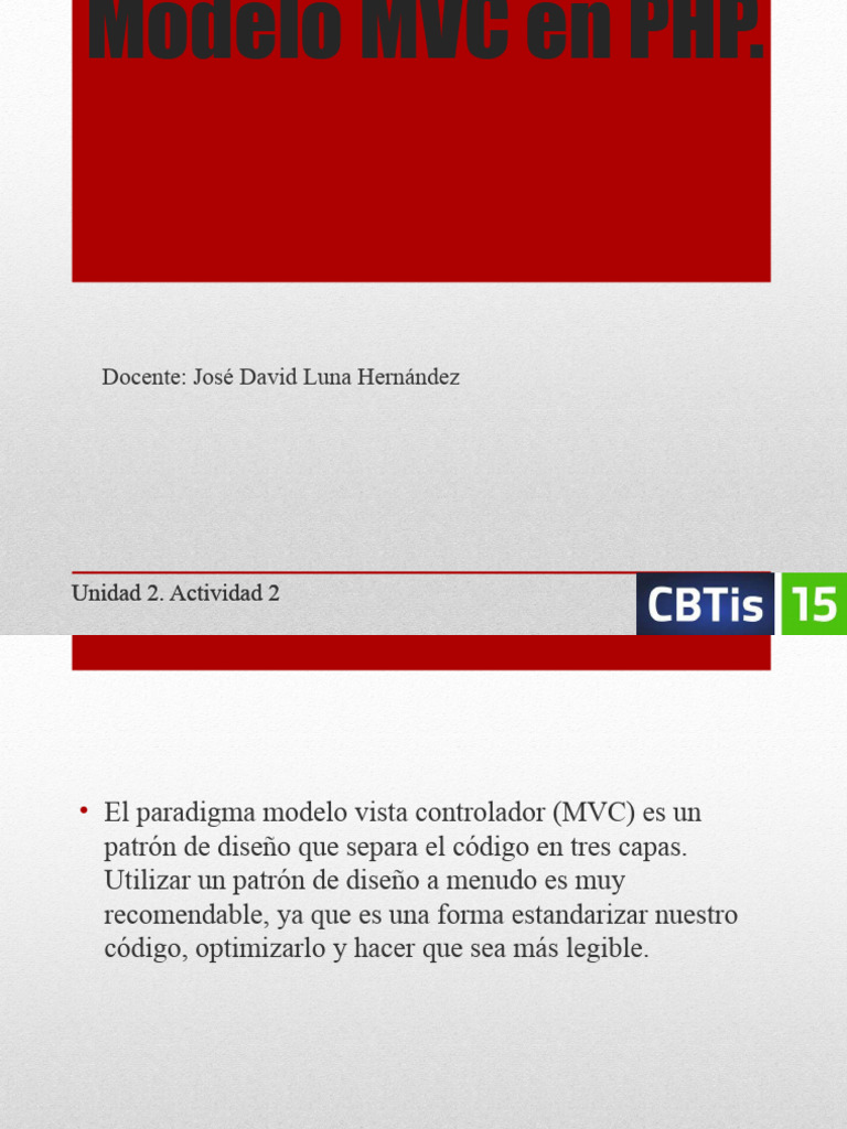 Modelo MVC en PHP | PDF