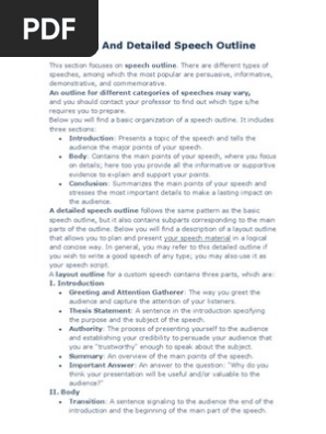 Speech Outline