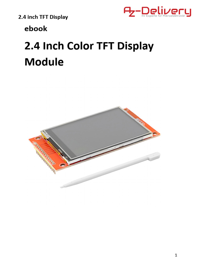 2.4 Inch TFT Display Setup Guide | PDF | Computers | Technology ...