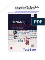 Dynamic Business Law The Essentials 3rd Edition Kubasek Test Bank