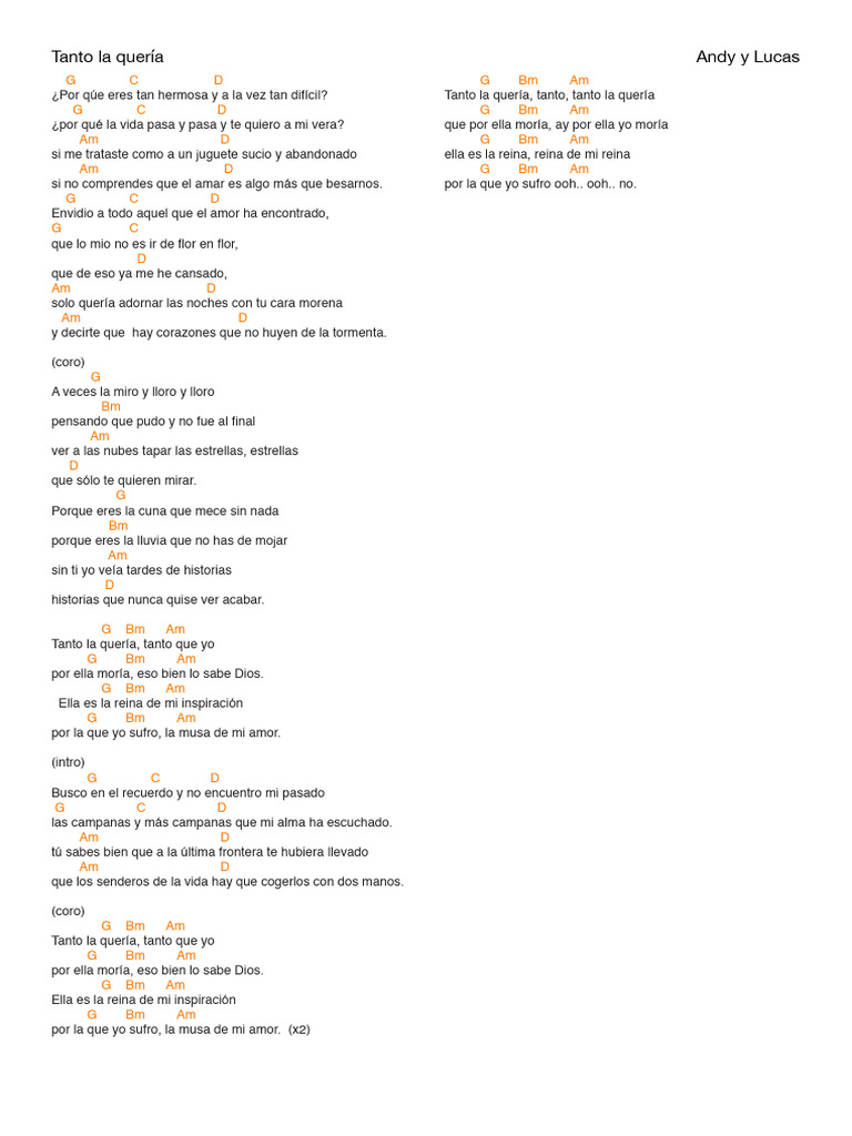 Andy Y Lucas Tanto La Quería Pdf