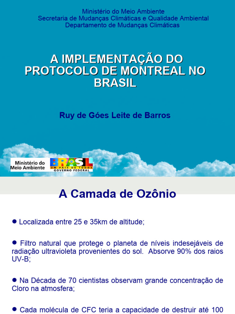 Implementação do Protocolo de Montreal no Brasil | PDF