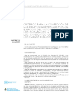 Decreto 444 11 Criterios para La Confeccion de Las Boletas Electorales para El Ejercicio Del Voto Por Parte de Los Ciudadanos A Fin de Elegir Los Candidatos Que Ocuparan Los Cargos Publicos Electivos