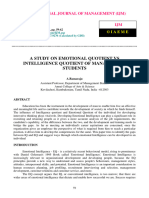 A Study On Emotional Quotient Vs Intelligence Quotient of Management Students