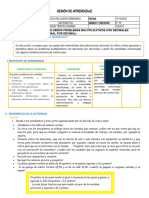 D2 A1 SESION MAT. Resolvemos Problemas Multiplicativos Con Decimales (Decimal Por Decimal)