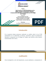 Diapositiva Del Trabajo Final, Analisis de La Ley 41-08 - Derecho Laboral I, Grupo 6