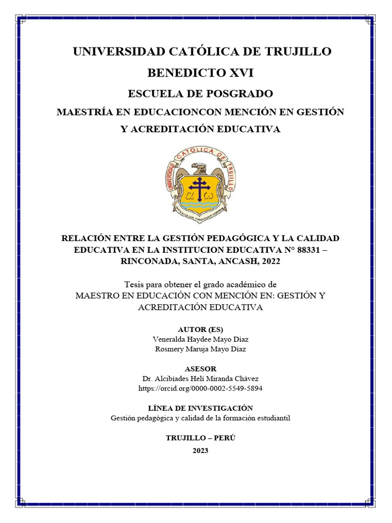 Gestión Pedagógica y Calidad Educativa 88331 | PDF | Evaluación | Plan ...