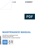 Maintenance Manual: Geberit Sigma 12 CM