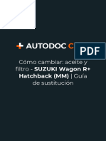 Cómo Cambiar - Aceite y Filtro - SUZUKI Wagon R+ Hatchback (MM) - Guía de Sustitución