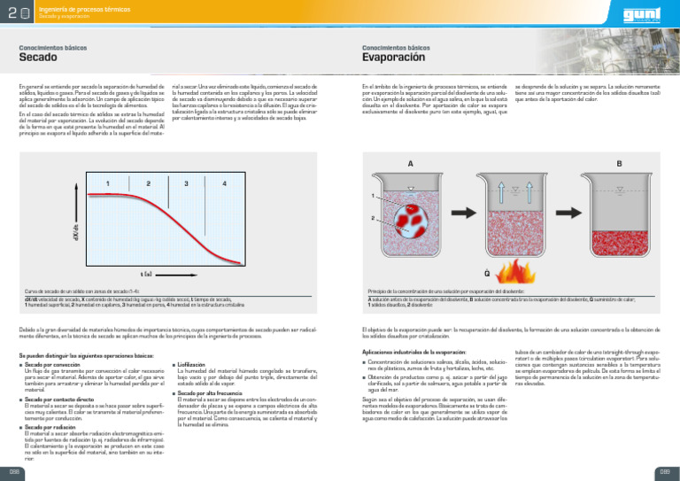 Drying Evaporation Spanish PDF Agua Evaporación