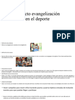 Proyecto Evangelizacion en El Deporte