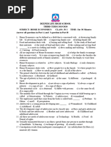 JS 1 Home Econs 3RD Term Exam 2020