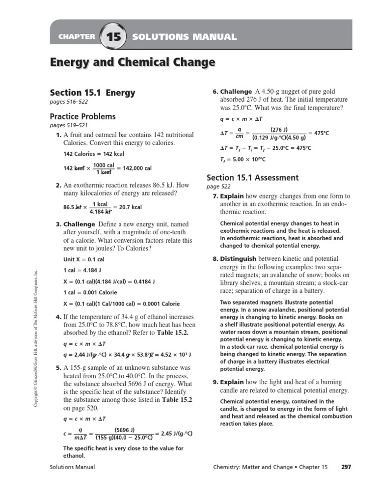 Chapter 15 Calorie Heat