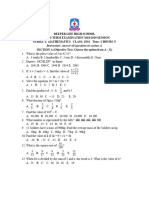 JS 1 Mathematics 3RD Term Exam 2020