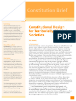 Constitutional Design For Territorially Divided Societies