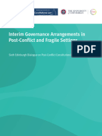 Interim Governance Arrangements in Post Conflict and Fragile Settings