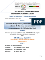 Prise en Charge de L'hydrocéphalie Chez Les Enfants de 0 À 5ans Au Service de Neurochirurgie de L'hôpital Du Mali