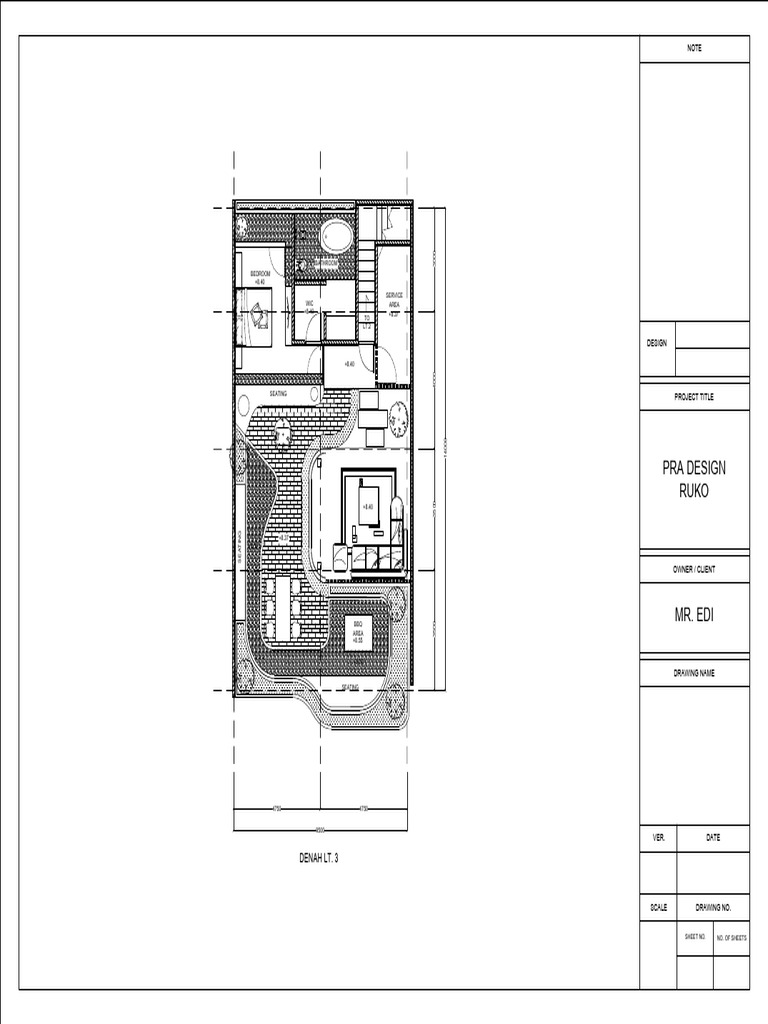 Floor Plan for Ruko Design Project | PDF