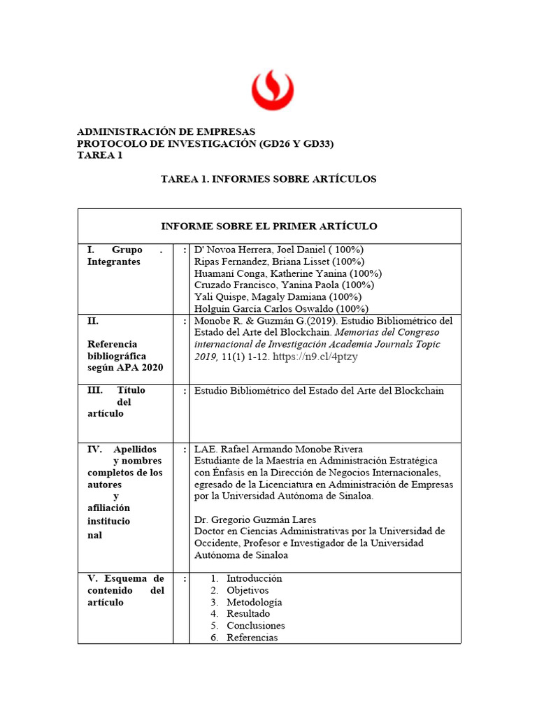 Grupo 3. Tarea 1. Informes Sobre Artículos | PDF | Criptomoneda ...