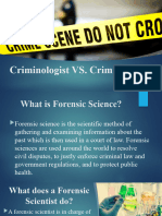 9 - Criminology Vs Crimilalistic