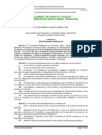 Reglamento de Transito y Vialidad de Nuevo Laredo Tamaulipas