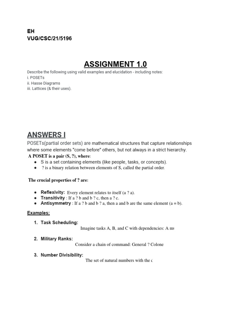 Lattices Assingment | PDF | Teaching Methods & Materials