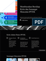 Membiasakan Bersikap Kritis Dan Semangat Mencintai IPTEK