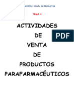 Tema 4 - Actividades de Venta de Productos Farmacéuticos