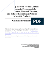 Guidance for Industry - 2015 - Determining the Need for and Content of Environmental Assessments for Gene Therapies, Vectored Vaccines, and Related Recombinant Viral or Microbial Products