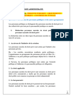 Questions Corrigées de Notions de Droit Administratif