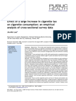 Effect of A Large Increase in Cigarette Tax On Cigarette Consump 2008 Public