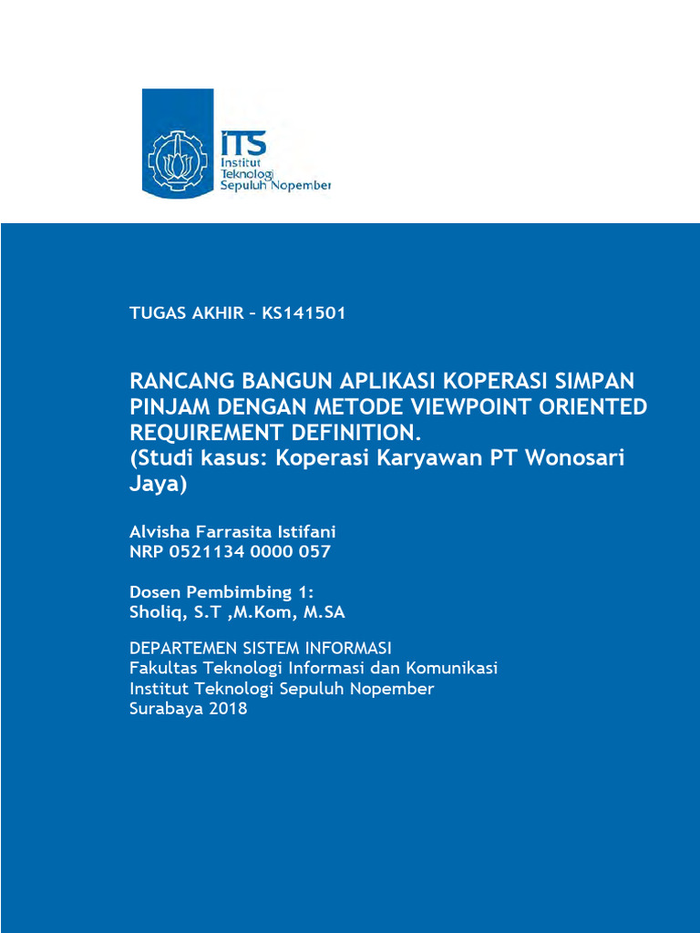 Aplikasi Koperasi Simpan Pinjam VORD | PDF | Komputer