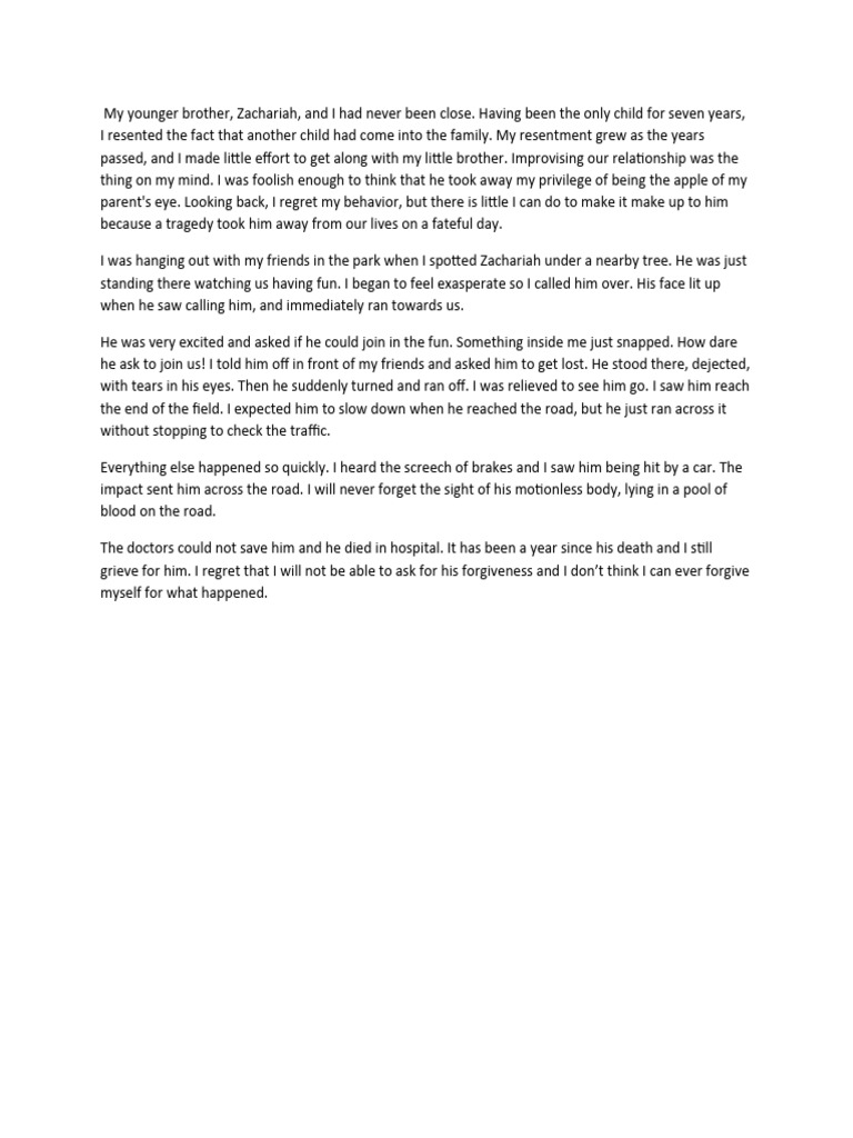 A Brother's Regretful Reflection | PDF | Religion & Spirituality | Poetry