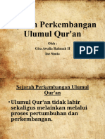 Sejarah Perkembangan Ulumul Qur'an