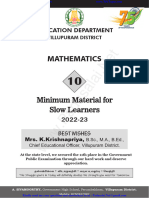 10th Maths EM Slow Learners Study Materials English Medium PDF Download