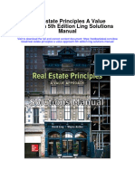 Real Estate Principles A Value Approach 5th Edition Ling Solutions Manual