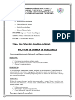 Politicas de Control Interno I. Grupal #1